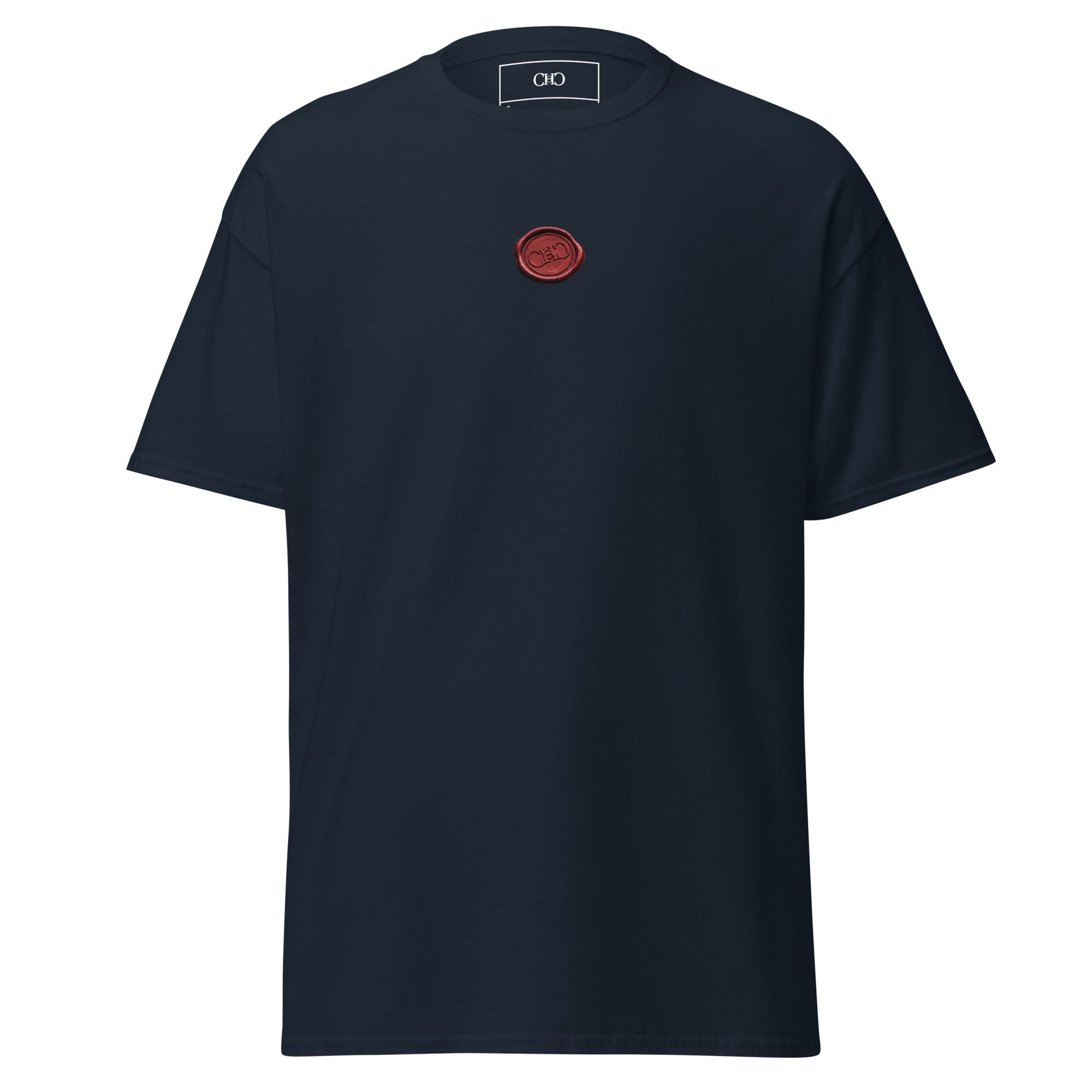 Wax Seal Tee — Navy front